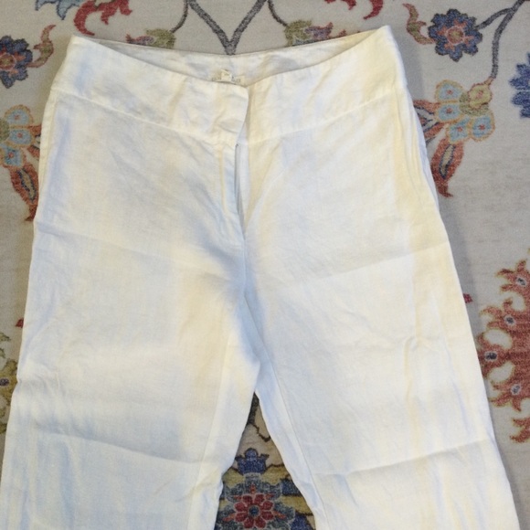 Eileen Fisher White Linen Pants - Picture 10 of 11